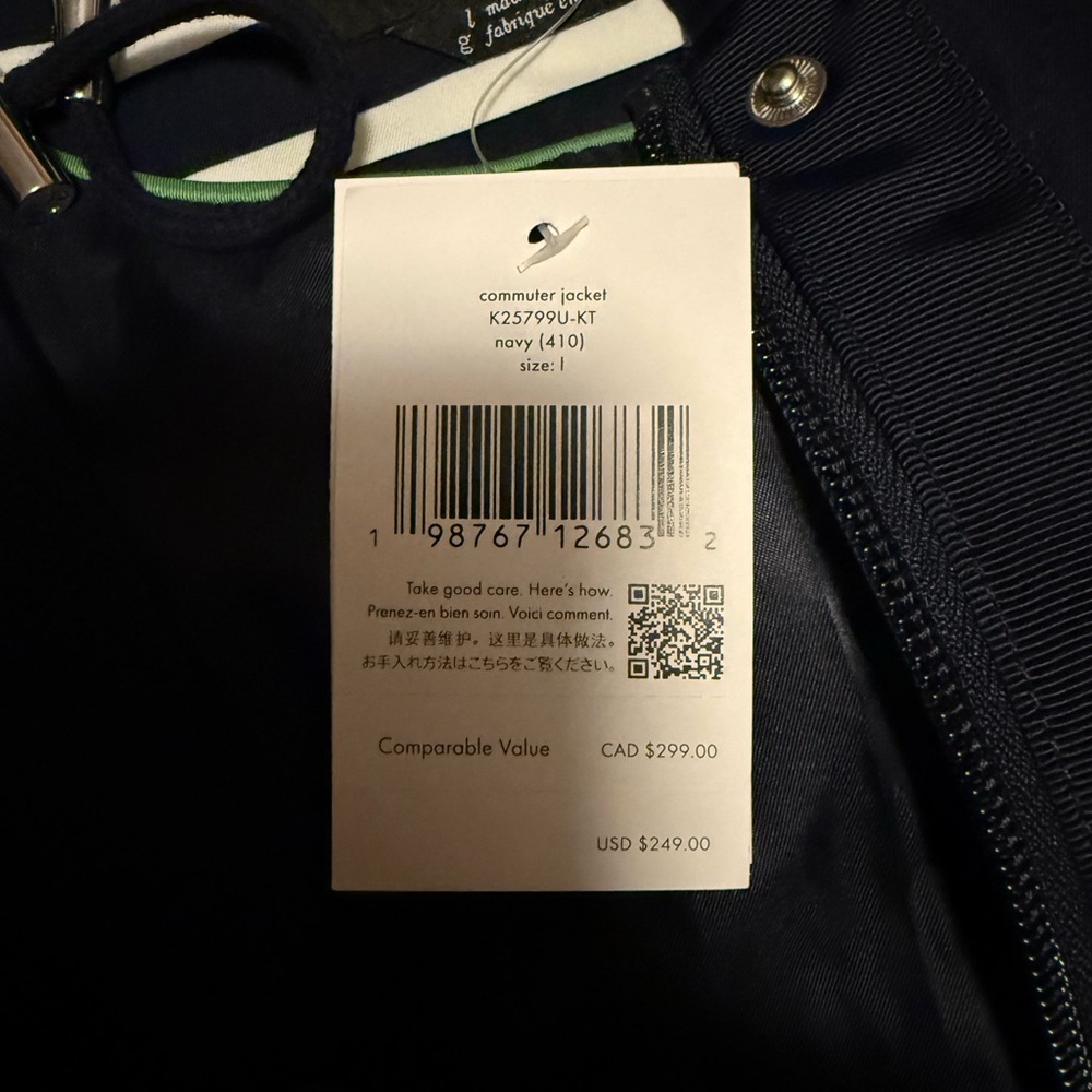 Kate Spade ♠️ Commuter Jacket Size L NWT - Picture 3 of 6